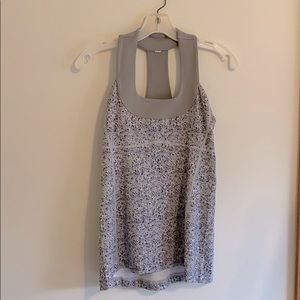 Lululemon Scoop Neck Gray Marble Tank